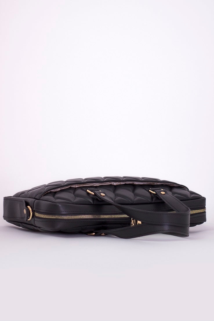 Women's laptop bag for work - BAG - BUSINESS - BLACK GOLD 17.3