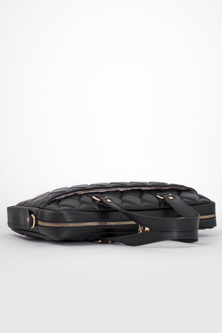 Women's laptop bag for work - BAG - BUSINESS - BLACK GOLD 17.3