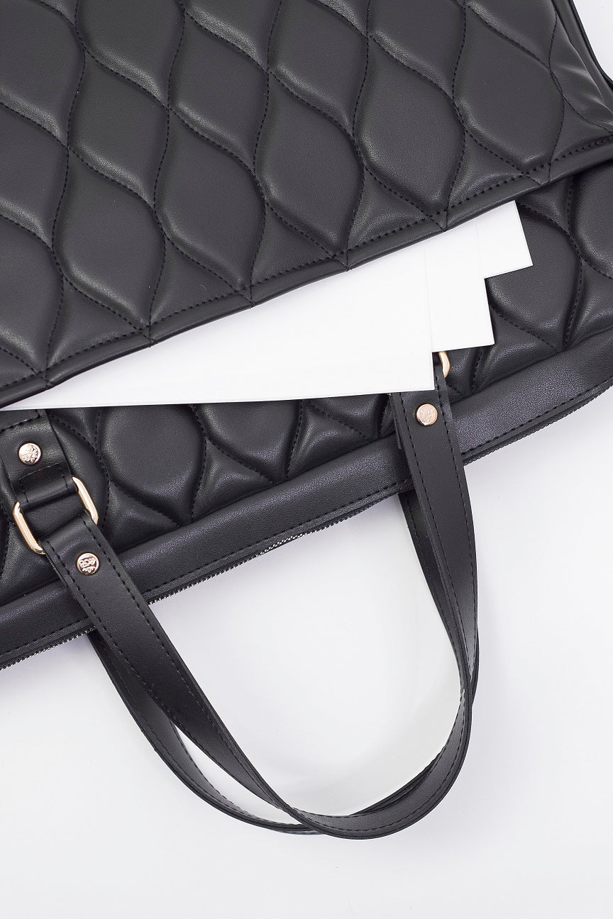 Women's laptop bag for work - BAG - BUSINESS - BLACK GOLD 17.3