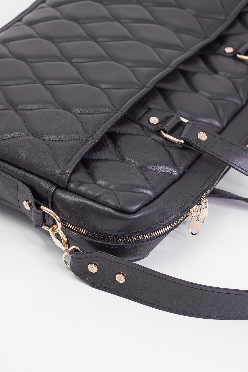 Women's laptop bag for work - BAG - BUSINESS - BLACK GOLD 17.3