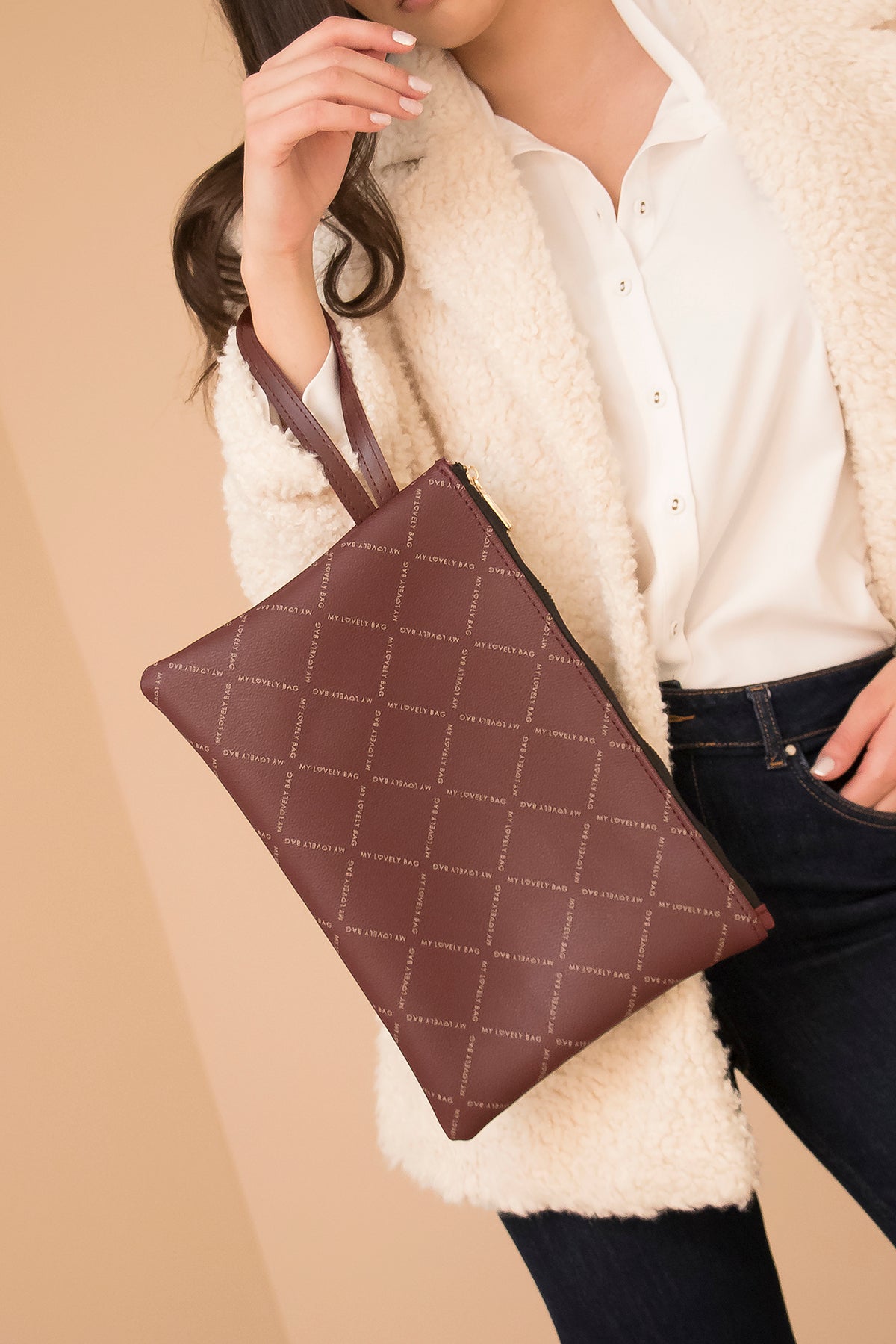 BAG - NESESSER - BURGUNDY