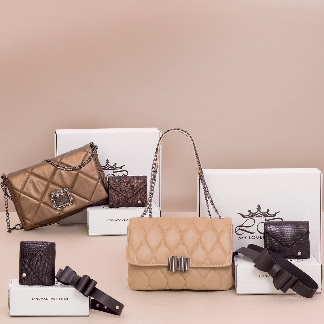 Most beautiful woman bag - BAG - NOELLA - DARK BEIGE BLACK