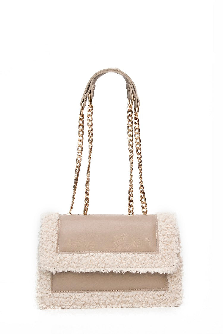 Women's luxury tote bag - BAG - ELISA - BEIGE GOLD