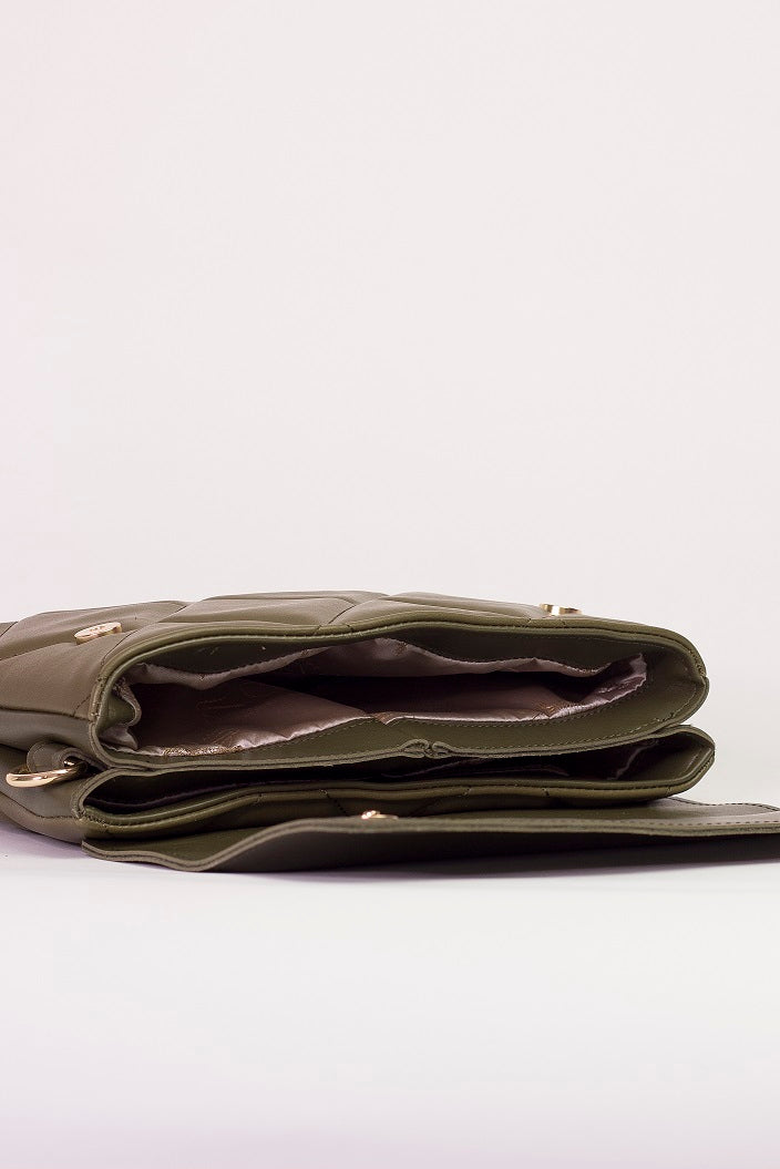 Luxury bag - BAG - XENIA - OLIVE GOLD