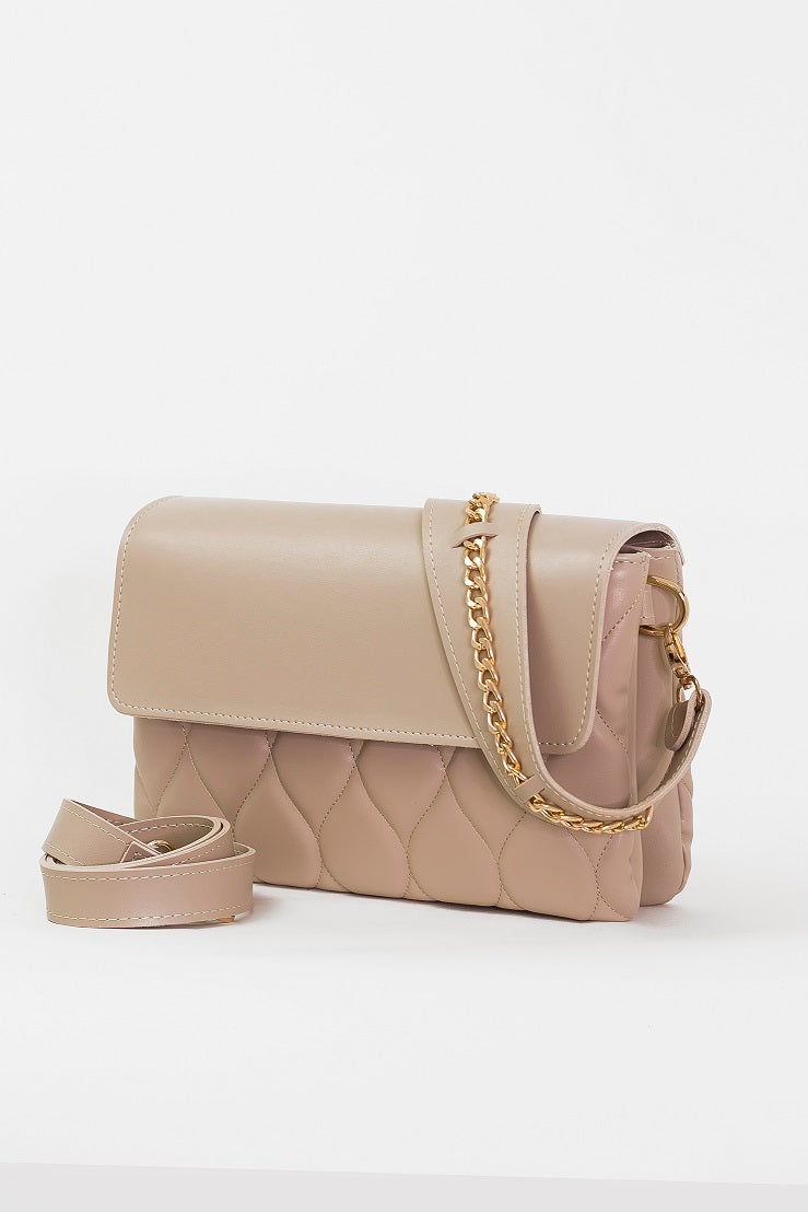 Glamorous woman bag - BAG - XENIA - DARK BEIGE GOLD