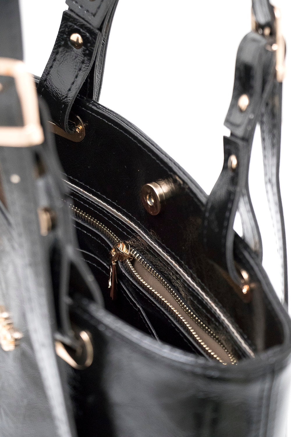 Elegant bag for women - BAG - BIANCA - BLACK GOLD
