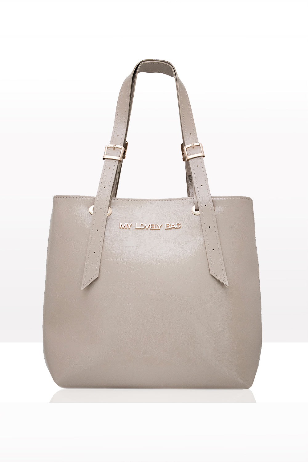 Elegant bag for women - BAG - BIANCA - DARK BEIGE GOLD