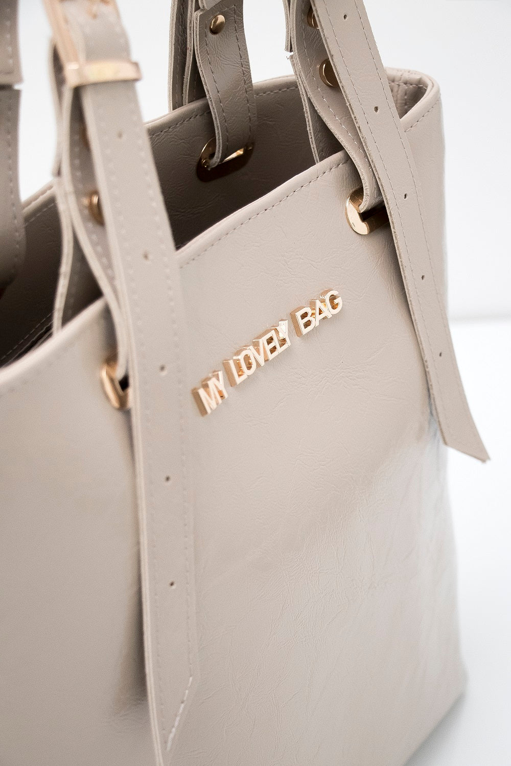 Elegant bag for women - BAG - BIANCA - DARK BEIGE GOLD