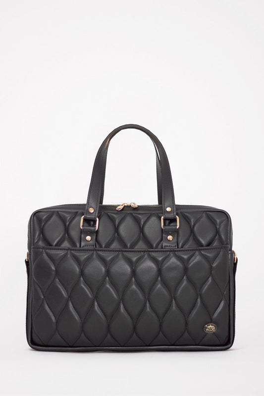 Women's laptop bag for work - BAG - BUSINESS - BLACK GOLD 17.3