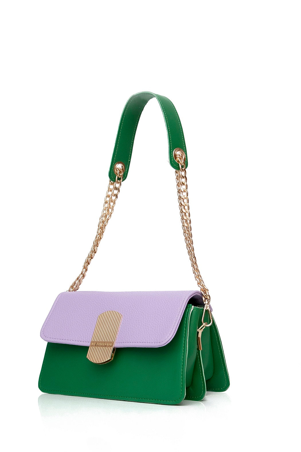 Best tote bag for women - BAG - EVELYN - GREEN PURPLE GOLD
