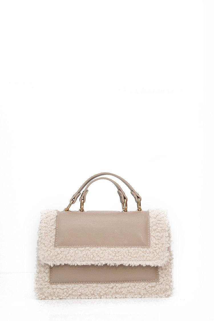 Women's luxury tote bag - BAG - ELISA - BEIGE GOLD