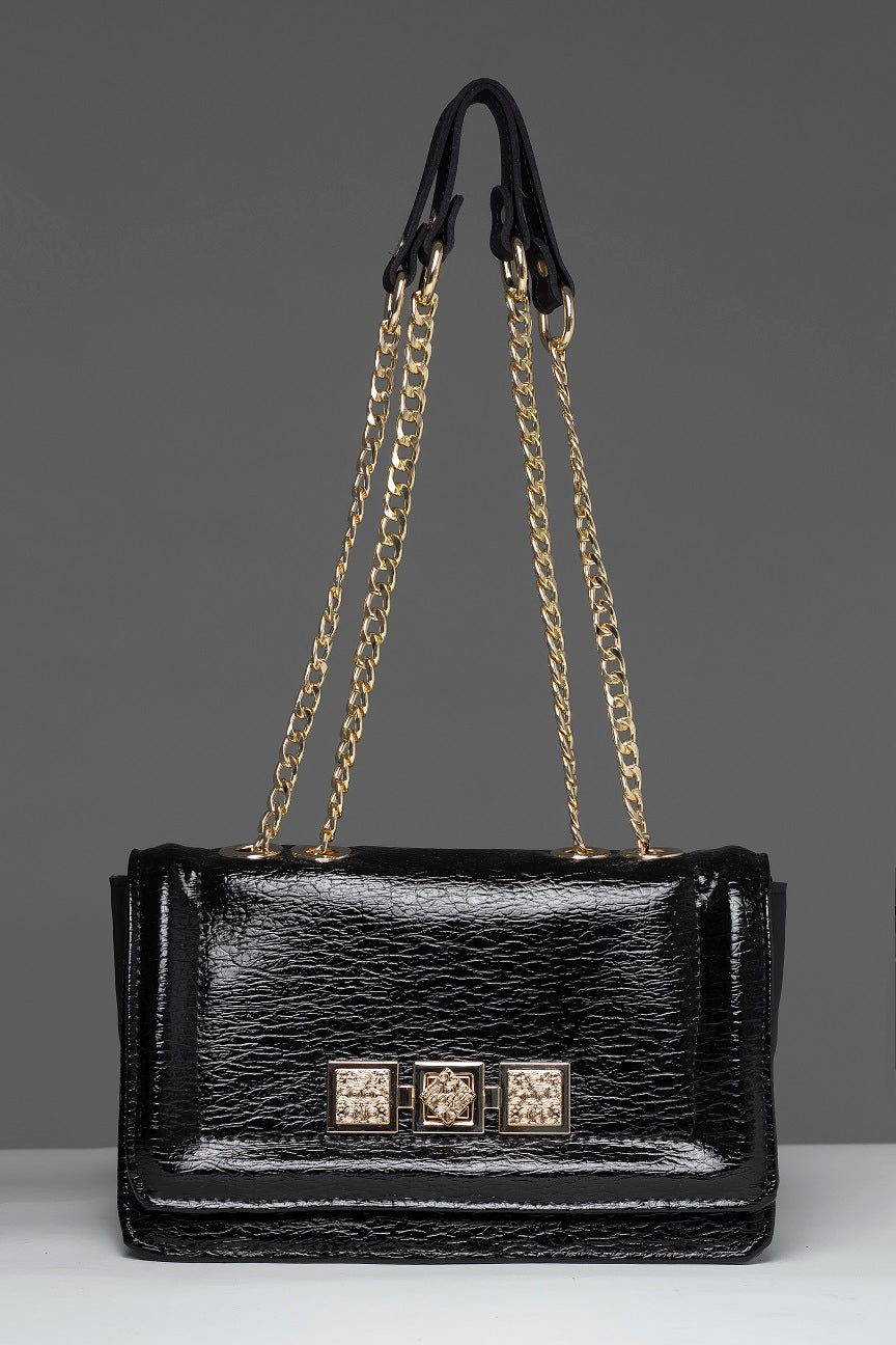 Tote bag for women - BAG - BANGKOK - LACQUERED BLACK GOLD