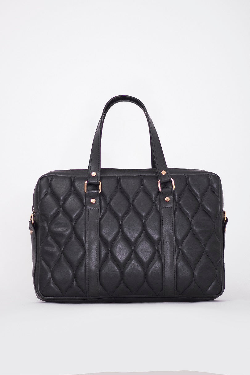 Women's laptop bag for work - BAG - BUSINESS - BLACK GOLD 17.3