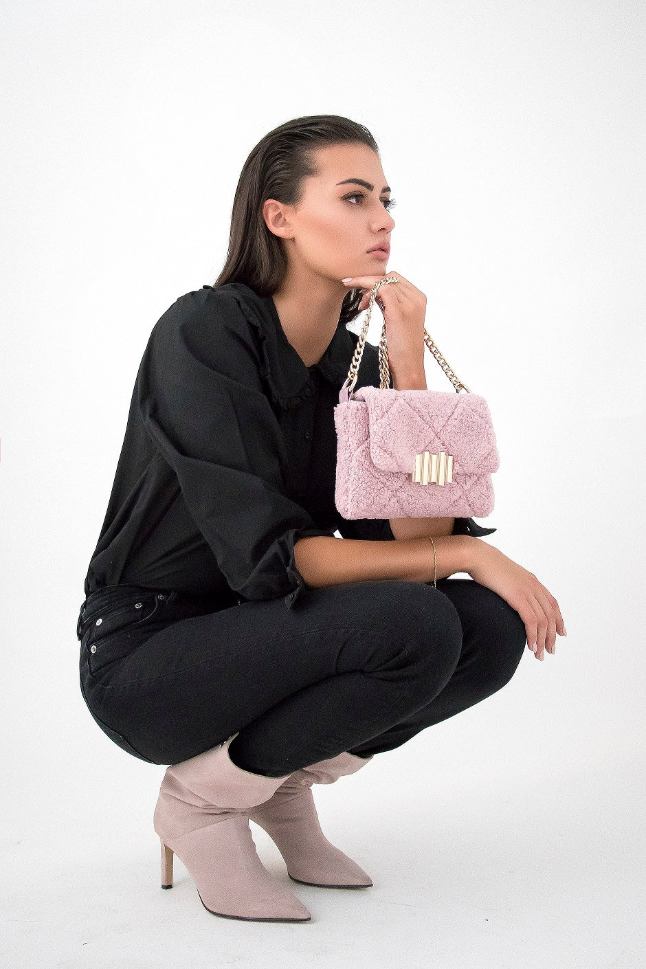 Women's luxury bag - BAG - ELLIANA - MEUVE PINK