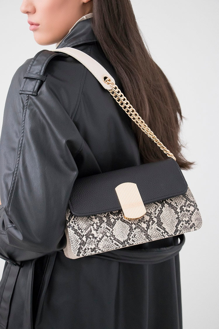 Designed bag for women - BAG - EVELYN - SNAKE GOLD
